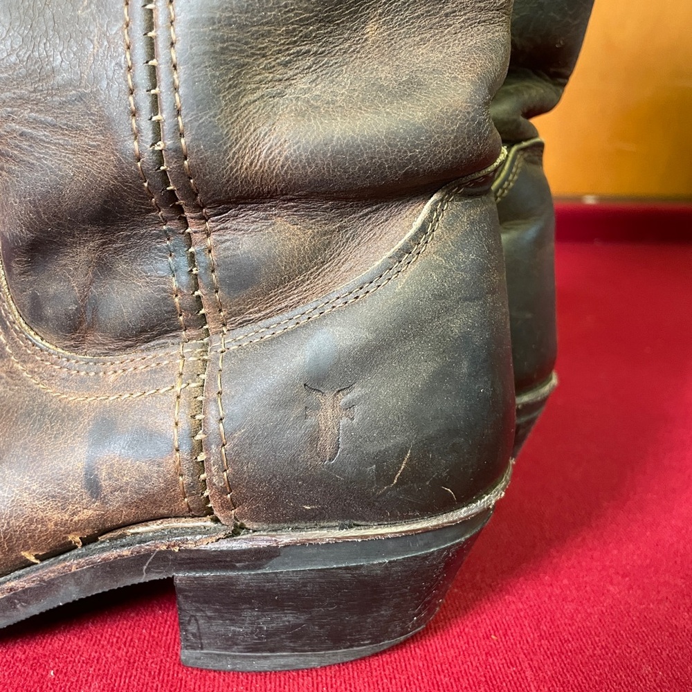 Frye Dark Brown Leather Boots - Picture 6 of 8